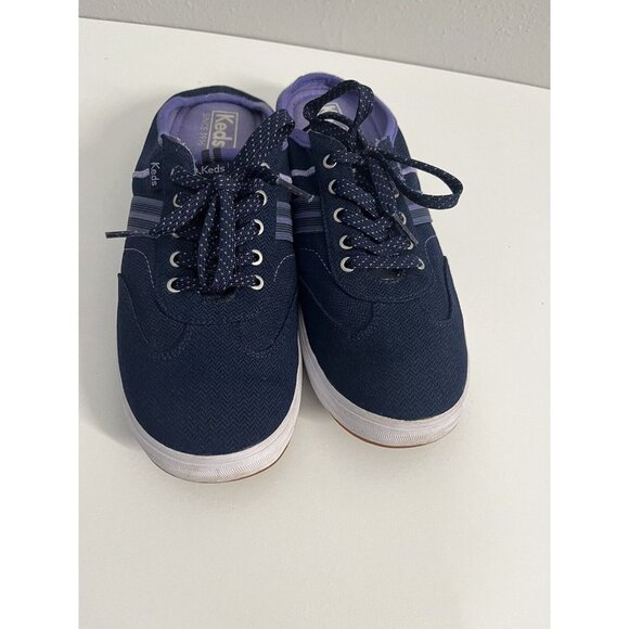 keds ortholite laced slide sneakers blue size 9.5 - Picture 1 of 10